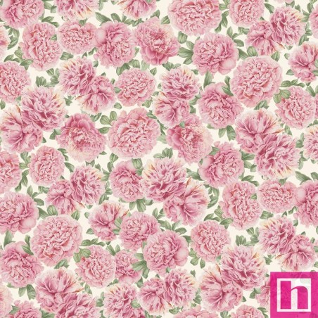 P121-PHIL6533ECRU PATCH. AMERICANO PEONY HILL (05) 110 CM. ALGODON 100% CREMA Venta en piezas de 7.00 M
