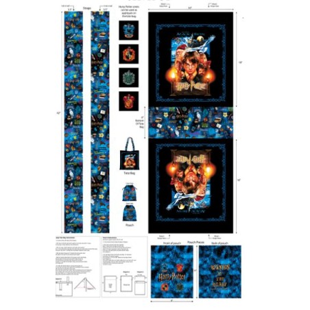 P133-15292D-99 PATCH. AMERICANO HARRY POTTER 2ND ED. (12) PANEL 90X150 CM. LONETA ALGODON 100% MULTI Venta en piezas de 6.80 M