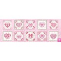 P121-CCHA6485PINK PATCH. AMERICANO COQUETTE CHARM (01) PANEL 60X110 CM. ALGODON 100% ROSA Venta en piezas de 7.00 M