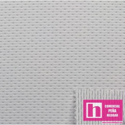 58031 CASABLANCA  PIQUE JACQUARD (05) 1.60 MTS. POL.50%-ALG.50% BLANCO/GRIS Venta en piezas de 6.00 M