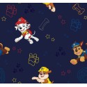 67908 TEJIDO ESTAMPADO PATRULLA CANINA (00) 1.40 M. 130 GR/M2 ALGODON 100% MARINO Venta en piezas de 6.00 M