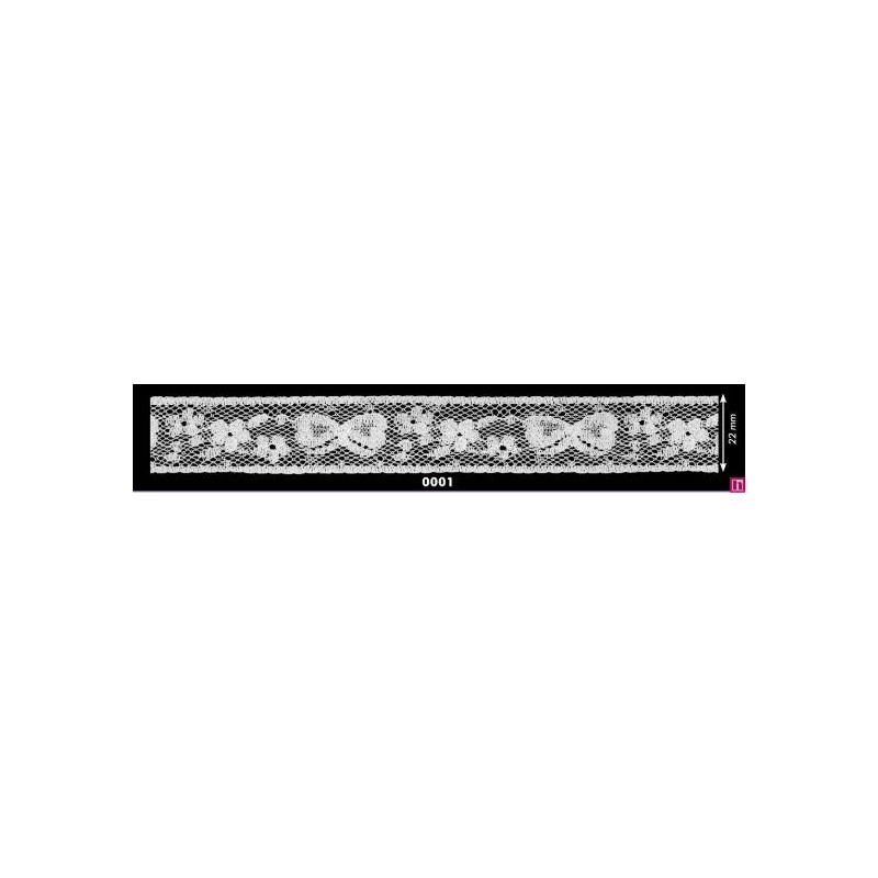 115500-01 ENTREDOS VALENCIE CHARM 20 MM. ALGODON 100% BLANCO Venta en piezas de 20.00 M