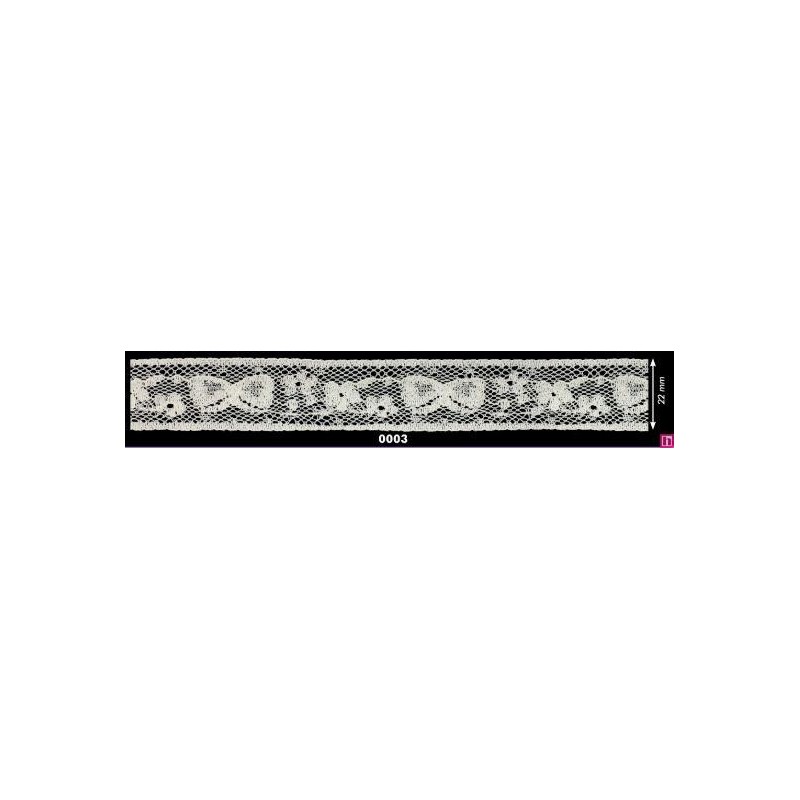 115500-03 ENTREDOS VALENCIE CHARM 20 MM. ALGODON 100% MARFIL Venta en piezas de 20.00 M