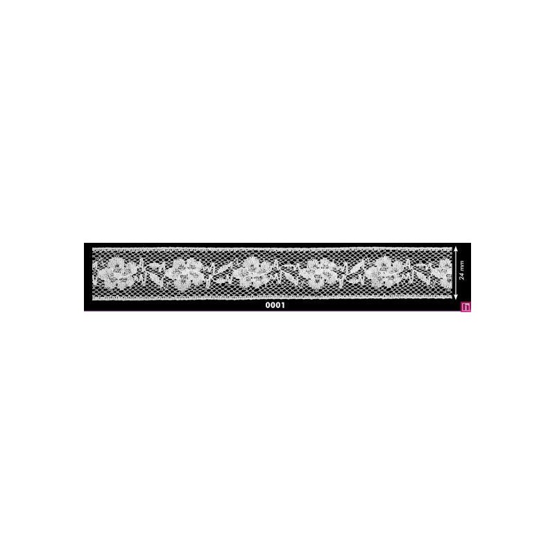 115502-01 ENTREDOS VALENCIE CHARM 20 MM. ALGODON 100% BLANCO Venta en piezas de 20.00 M