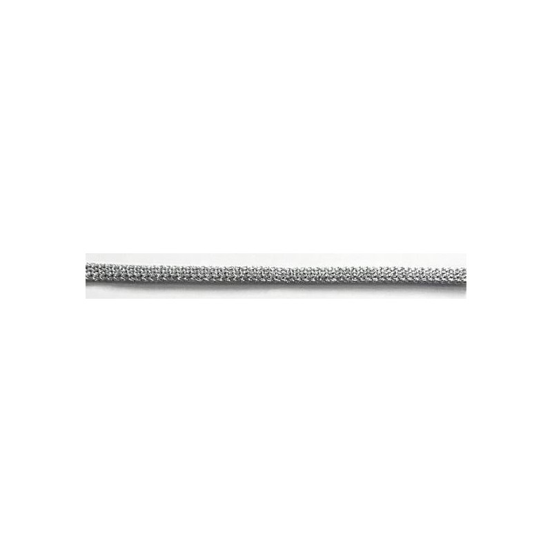 120460-101 CORDON FANTASIA VEDA 8 MM. POLIESTER 100% PLATA Venta en piezas de 20.00 M