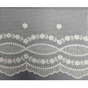 12291-0 PUNTILLA TUL BORDADO SAMAR 110 MM. POLIESTER 100% NATURAL Venta en piezas de 14.80 M