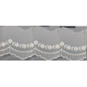 12293-0 PUNTILLA TUL BORDADO SAMAR 55 MM. POLIESTER 100% NATURAL Venta en piezas de 14.80 M