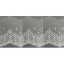 12312-0 PUNTILLA TUL BORDADO FUAT 70 MM. POLIESTER 100% NATURAL Venta en piezas de 14.80 M