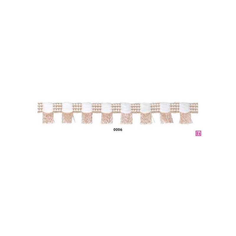 129830-06 FLECO FANTASIA RANYA 20 MM. POLIESTER/ALGODON COBRE Venta en piezas de 20.00 M