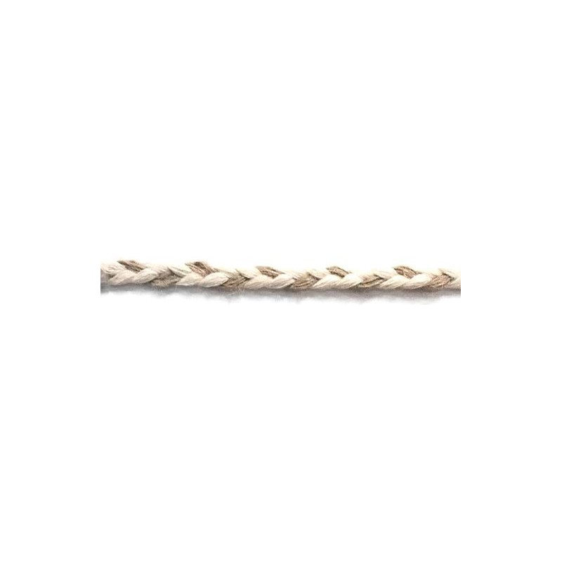 129833-24 TRENZA FANTASIA IDALIA 10 MM. ALGODON 50%/YUTE 50% NATURAL/YUTE Venta en piezas de 19.00 M