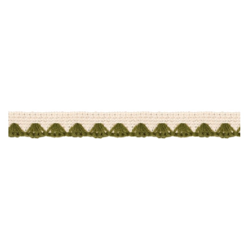 139000-3015 REMATE LANA ABBAS 20 MM. POLIESTER 100% MARFIL/VERDE Venta en piezas de 26.00 M