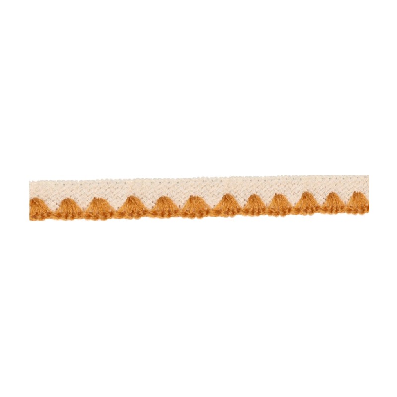 139000-3032 REMATE LANA ABBAS 20 MM. POLIESTER 100% MARFIL/MOSTAZA Venta en piezas de 26.00 M