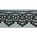 142108-02 PUNTILLA GUIPUR INDIA 65 MM. POLIESTER 100% NEGRO Venta en piezas de 19.00 M