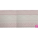 145740-011 PUNTILLA BATISTA+BOLILLO TAREN 65 MM. POLIESTER 50%-ALGODON 50% BLANCO/ROSA Venta en piezas de 13.80 M