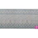 145740-021 PUNTILLA BATISTA+BOLILLO TAREN 65 MM. POLIESTER 50%-ALGODON 50% BLANCO/CELESTE Venta en piezas de 13.80 M
