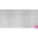 145741-000 PUNTILLA BATISTA+BOLILLO IZEL 70 MM. POLIESTER 50%-ALGODON 50% BLANCO Venta en piezas de 13.80 M