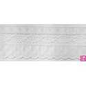 145742-000 PUNTILLA BATISTA+BOLILLO DAREL 60 MM. POLIESTER 50%-ALGODON 50% BLANCO Venta en piezas de 13.80 M