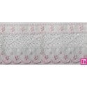 145742-011 PUNTILLA BATISTA+BOLILLO DAREL 60 MM. POLIESTER 50%-ALGODON 50% BLANCO/ROSA Venta en piezas de 13.80 M