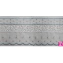 145743-021 PUNTILLA BATISTA+BOLILLO HELIAN 70 MM. POLIESTER 50%-ALGODON 50% BLANCO/CELESTE Venta en piezas de 13.80 M