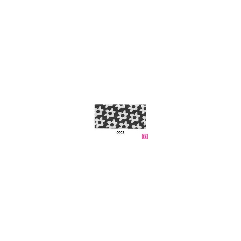 31024-25-0002 BIES PERFILADO ESTAMPADO XOLA 25 MM ALGODON 100% NEGRO Venta en piezas de 20.00 M