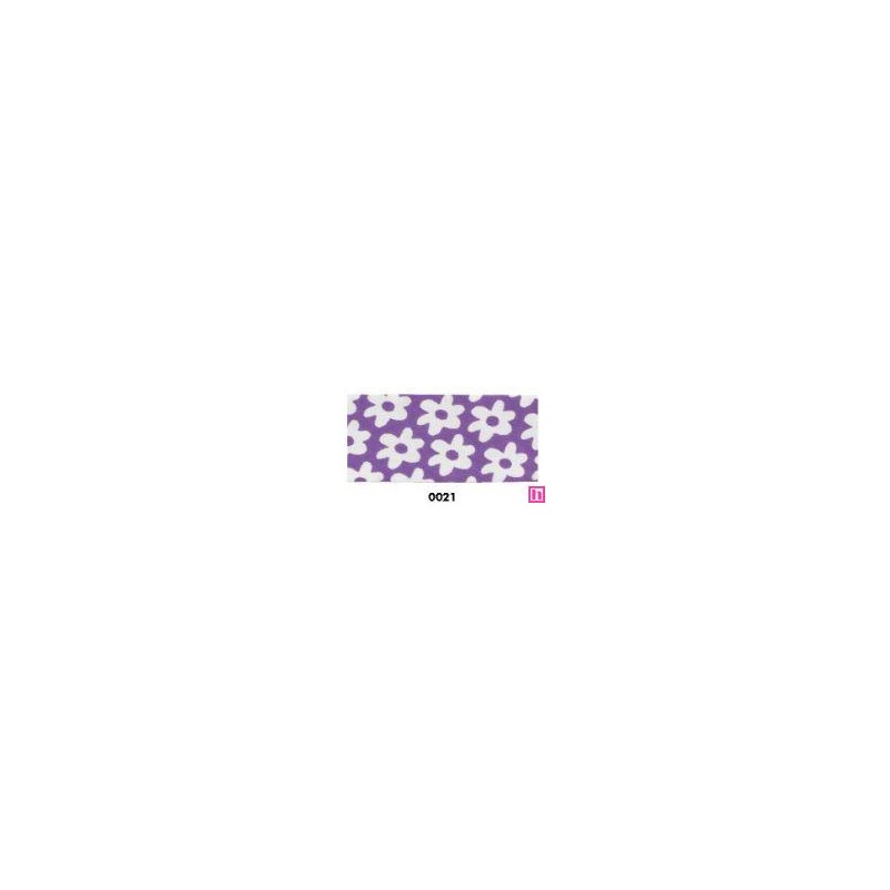 31024-25-0021 BIES PERFILADO ESTAMPADO XOLA 25 MM ALGODON 100% LILA Venta en piezas de 20.00 M