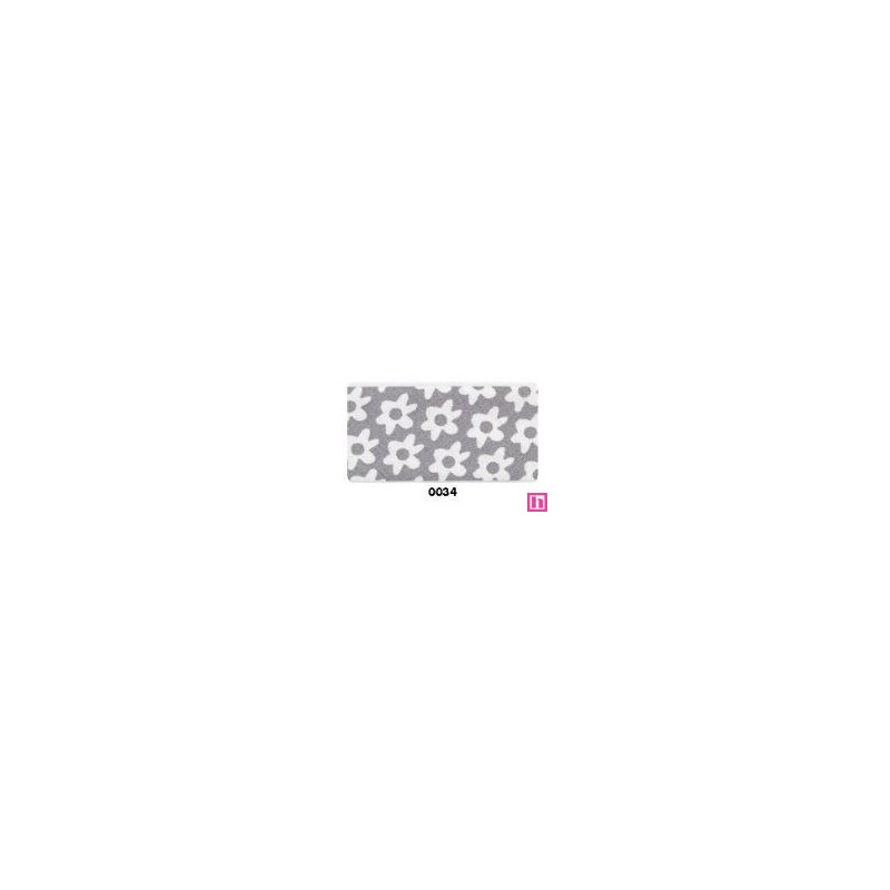 31024-25-0034 BIES PERFILADO ESTAMPADO XOLA 25 MM ALGODON 100% GRIS Venta en piezas de 20.00 M