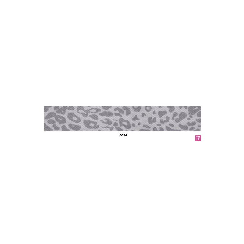 31025-25-0034 BIES PERFILADO ESTAMPADO LIBNA 25 MM ALGODON 100% GRIS Venta en piezas de 20.00 M