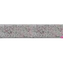 3287-30-01 BIES PERFILADO ZEITA-FLORAL 30 MM. POLIESTER 70%-ALGODON 30% BLANCO/ROSA Venta en piezas de 25.00 M