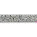 3287-30-02 BIES PERFILADO ZEITA-FLORAL 30 MM. POLIESTER 70%-ALGODON 30% BLANCO/CELESTE Venta en piezas de 25.00 M