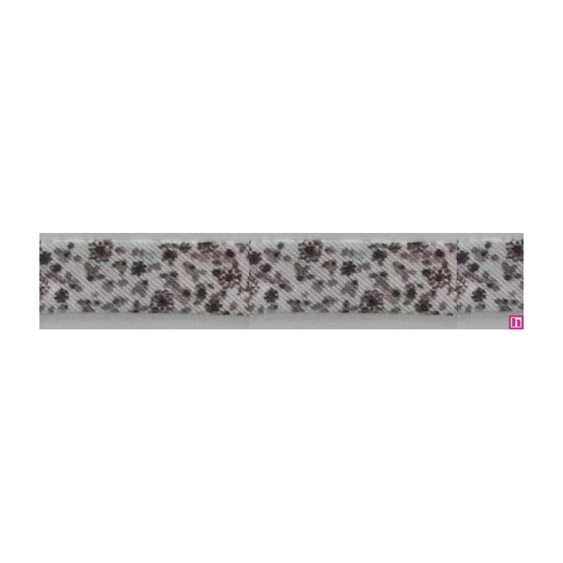 3288-18-04 BIES PERFILADO ZEITA-MARGARITA 18 MM. POLIESTER 70%-ALGODON 30% BLANCO/MARRON Venta en piezas de 25.00 M