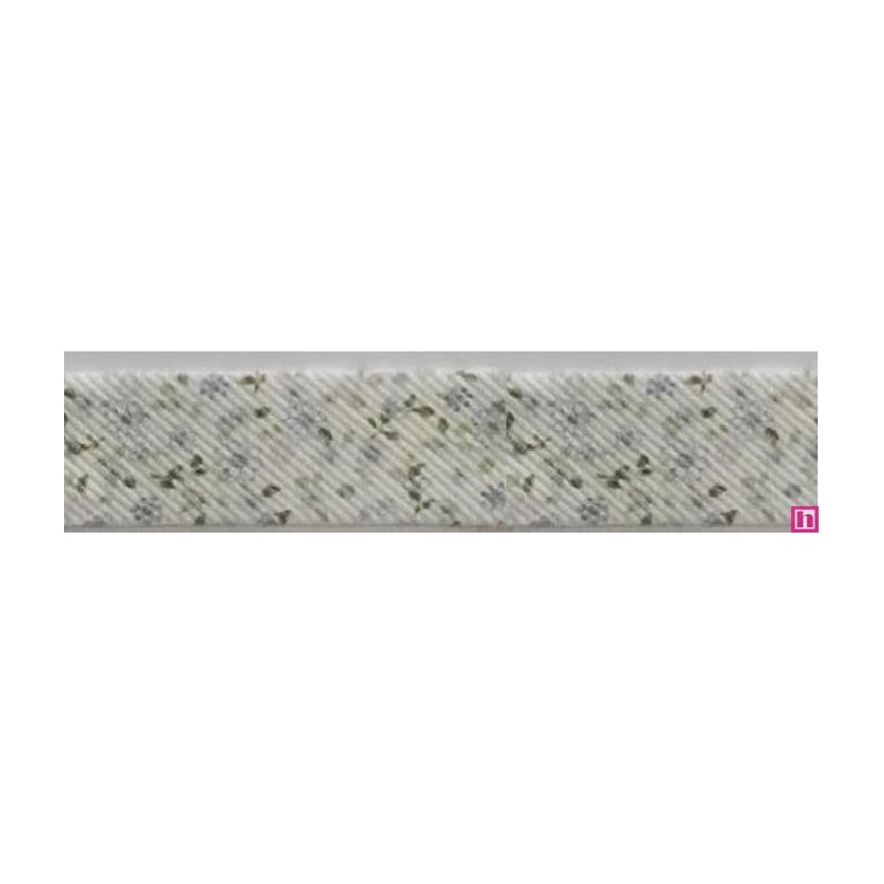 3288-30-02 BIES PERFILADO ZEITA-MARGARITA 30 MM. POLIESTER 70%-ALGODON 30% BLANCO/CELESTE Venta en piezas de 25.00 M
