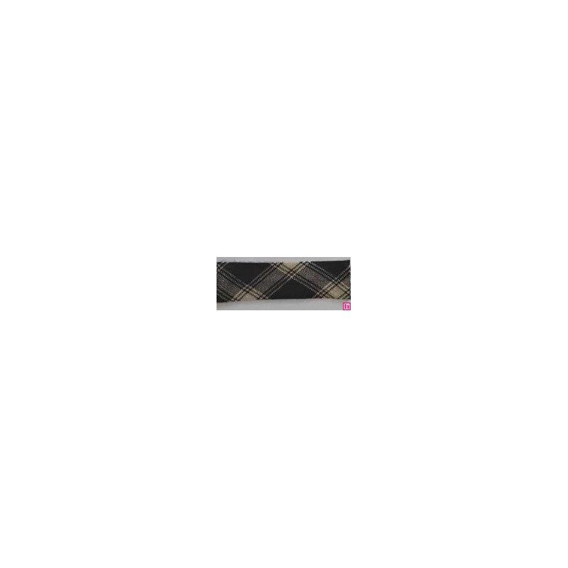 3314-18-03 BIES PERFILADO DIOGO-VICHY 18 MM. POLIESTER 70%-ALGODON 30% CHOCOLATE Venta en piezas de 25.00 M