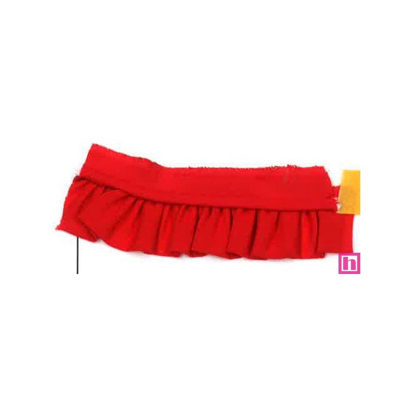 43158 VIVO FRUNCIDO CAMELIA POLIESTER 50%-ALGODON 50% ROJO Venta en piezas de 25.00 M