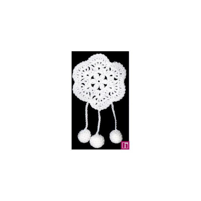508275-01 APLICACION GANCHILLO SIKA 67X67 MM. ALGODON 100% BLANCO Venta en piezas de 10.00 U