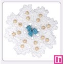 520170-01 APLICACION GANCHILLO KENIA RED.70 MM. ALGODON 100% BLANCO Venta en piezas de 10.00 U