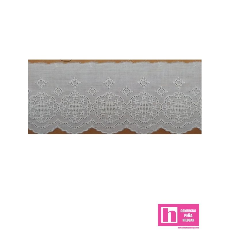53222 BELINA TIRA BORDADA BATISTA 65 MM. ALGODON 100% BEIG Venta en piezas de 13.00 M