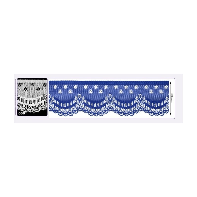 541258-001 PUNTILLA NYLON VILMA 35 MM. POLIESTER 100% BLANCO Venta en piezas de 25.00 M