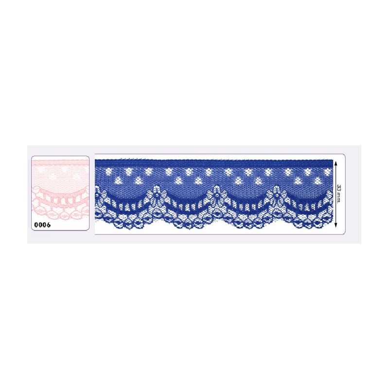 541258-006 PUNTILLA NYLON VILMA 35 MM. POLIESTER 100% ROSA Venta en piezas de 25.00 M