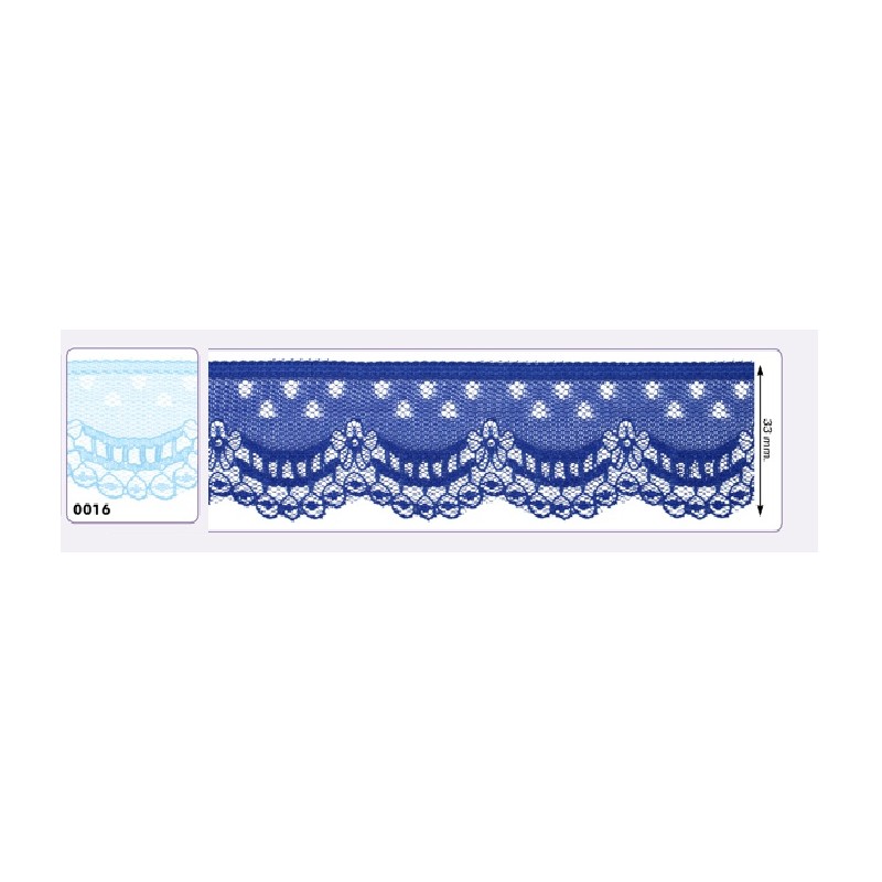 541258-016 PUNTILLA NYLON VILMA 35 MM. POLIESTER 100% CELESTE Venta en piezas de 25.00 M