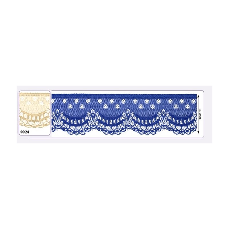 541258-024 PUNTILLA NYLON VILMA 35 MM. POLIESTER 100% CAMEL Venta en piezas de 25.00 M