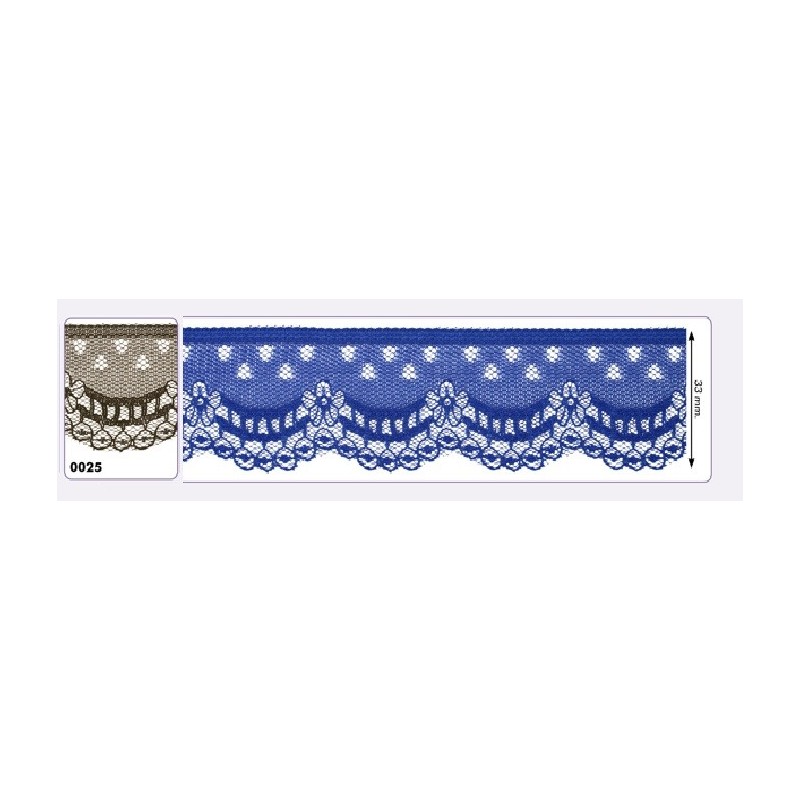 541258-025 PUNTILLA NYLON VILMA 35 MM. POLIESTER 100% CHOCOLATE Venta en piezas de 25.00 M