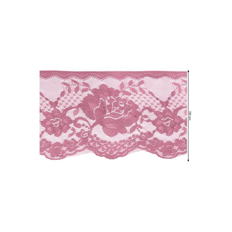 541260-068 PUNTILLA NYLON OREGANO 100 MM. POLIESTER 100% FRAMBUESA Venta en piezas de 25.00 M