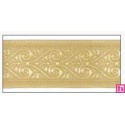606031-30-100 CINTA JACQUARD MINOS 30 MM. POLIESTER 100% DORADO Venta en piezas de 10.00 M