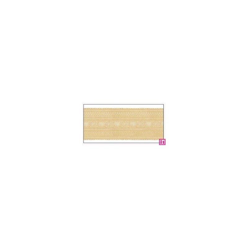 606033-50-01 CINTA JACQUARD CLEO 50 MM. POLIESTER 100% BEIG Venta en piezas de 10.00 M