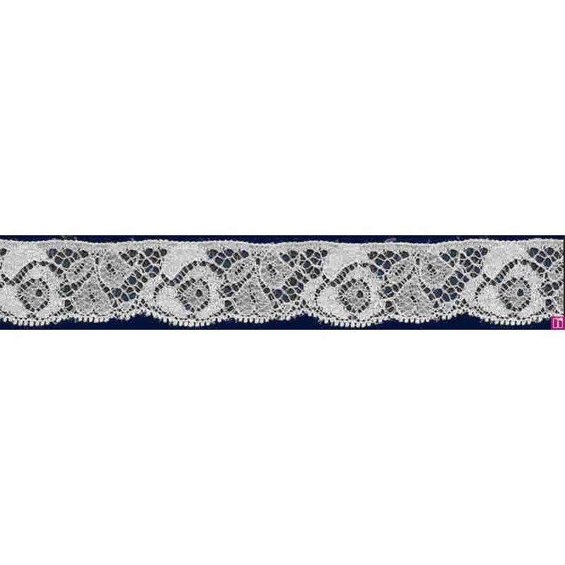 64318 PUNTILLA NYLON CIRO 25 MM. POLIAMIDA 100% BLANCO Venta en piezas de 20.00 M