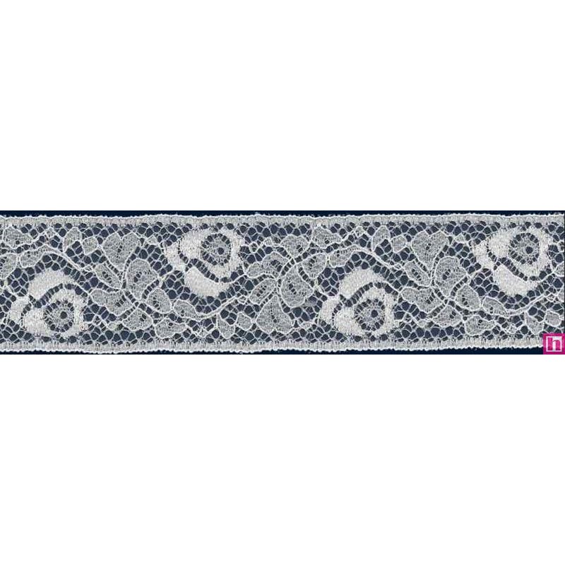 64321 ENTREDOS NYLON CIRO 40 MM. POLIAMIDA 100% BLANCO Venta en piezas de 20.00 M