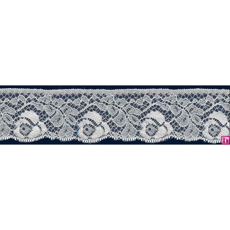 64324 PUNTILLA NYLON CIRO 35 MM. POLIAMIDA 100% BLANCO Venta en piezas de 20.00 M