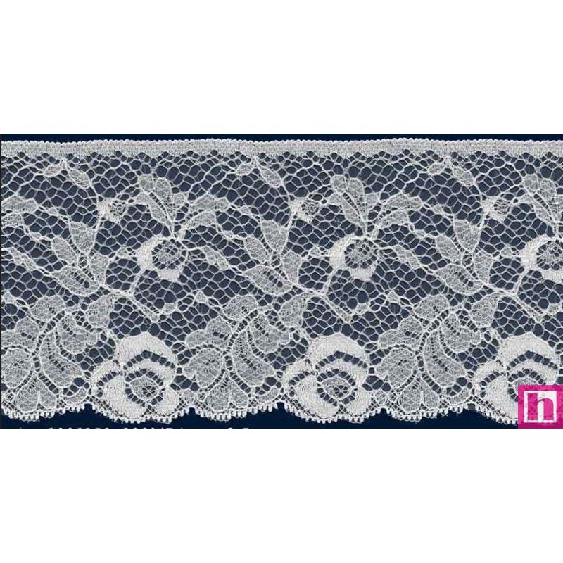 64330 PUNTILLA NYLON CIRO 80 MM. POLIAMIDA 100% BLANCO Venta en piezas de 20.00 M