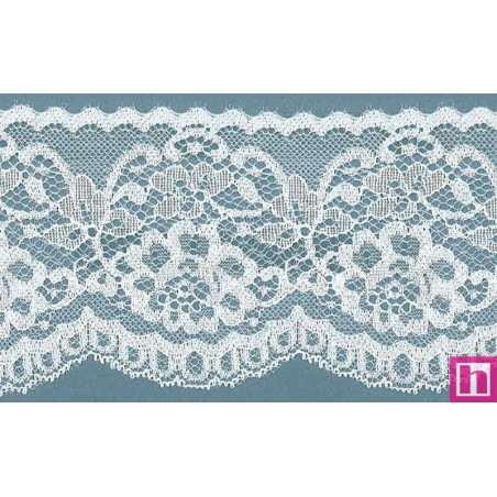 64339 PUNTILLA NYLON INDER 85 MM. POLIAMIDA 100% BLANCO Venta en piezas de 20.00 M