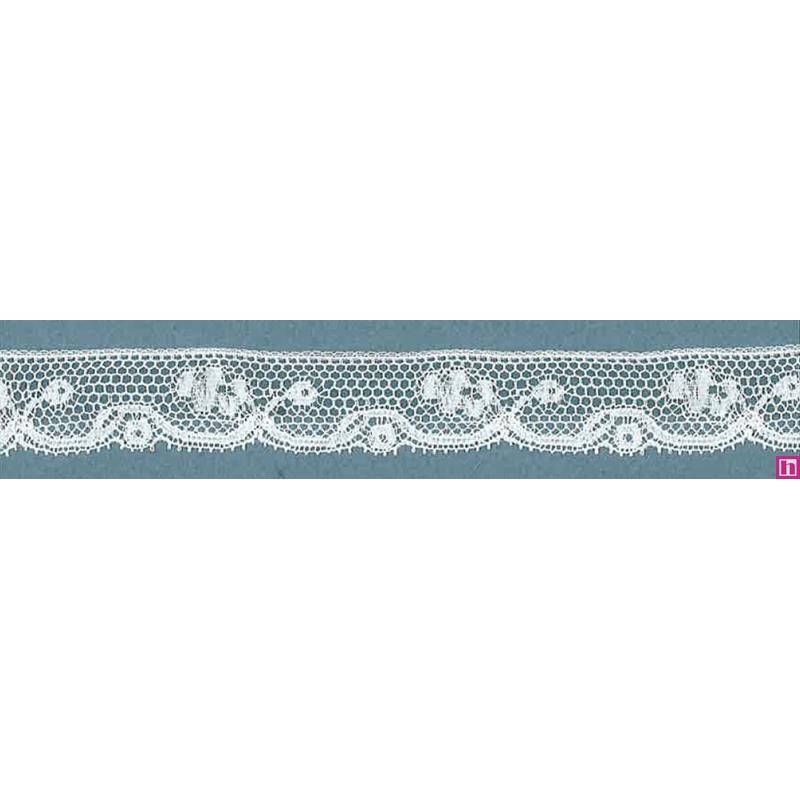 64347 PUNTILLA VALENCIE KANU 20 MM. ALGODON 92%-POLIAMIDA 8% BLANCO Venta en piezas de 20.00 M